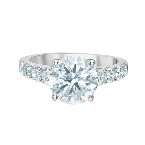 14kt White Gold 7.02cttw Lab-Grown Round Brilliant Engagement Ring