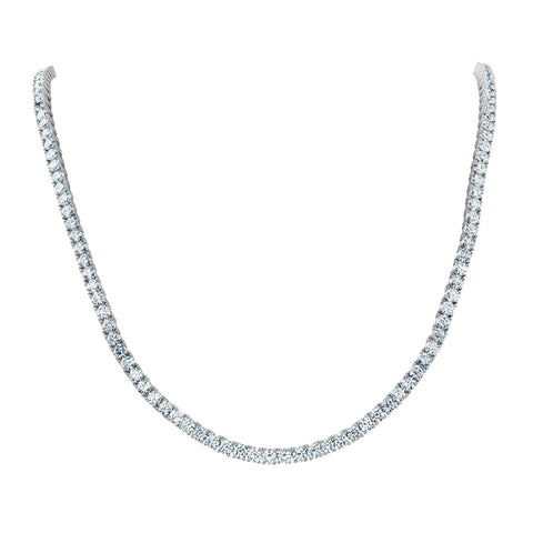 14kt White Gold 20.52cttw Lab-Grown Round Diamond Necklace
