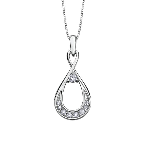 10kt White Gold Infinity 0.21cttw Canadian Diamond Pendant