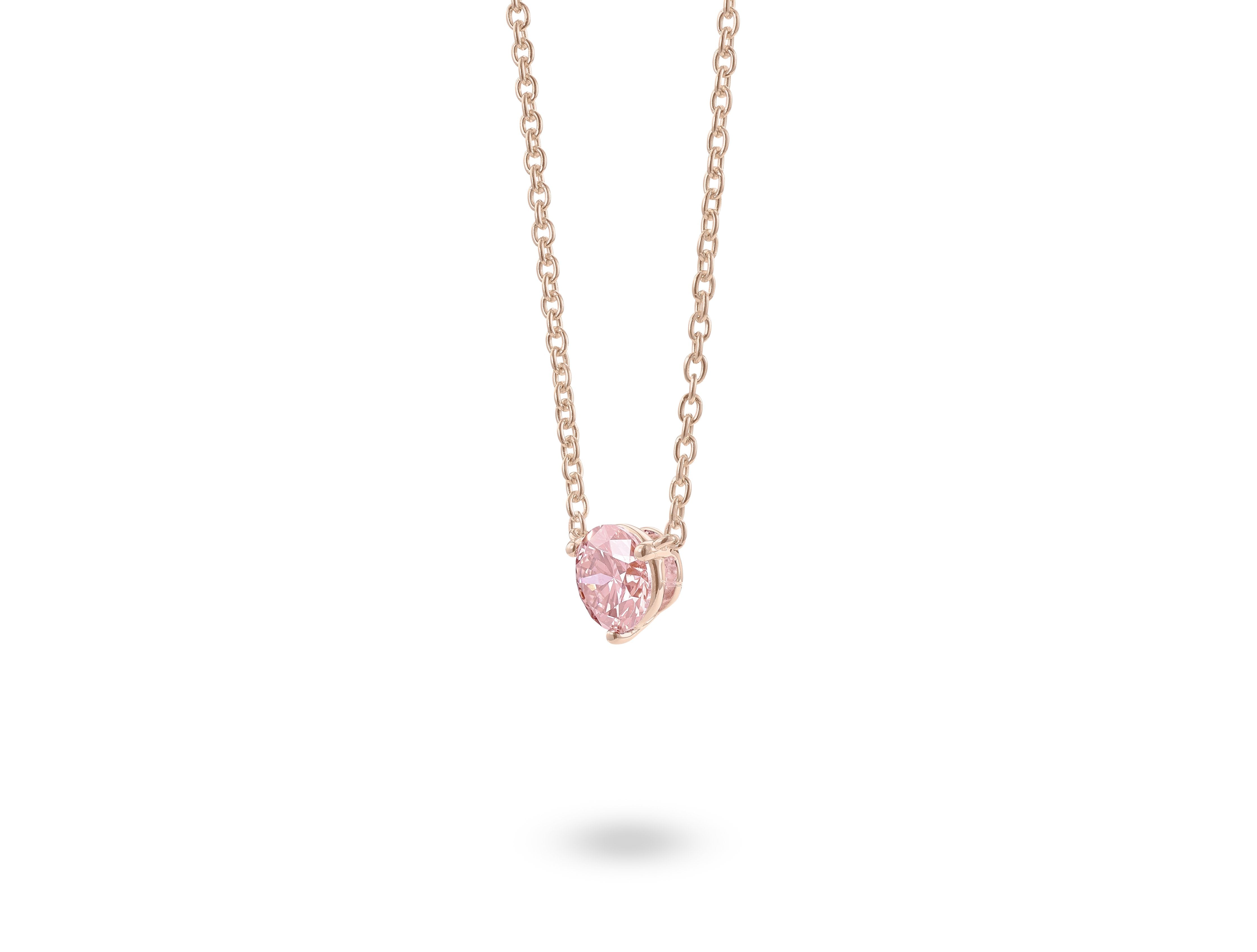 Pink diamond deals pendant necklace