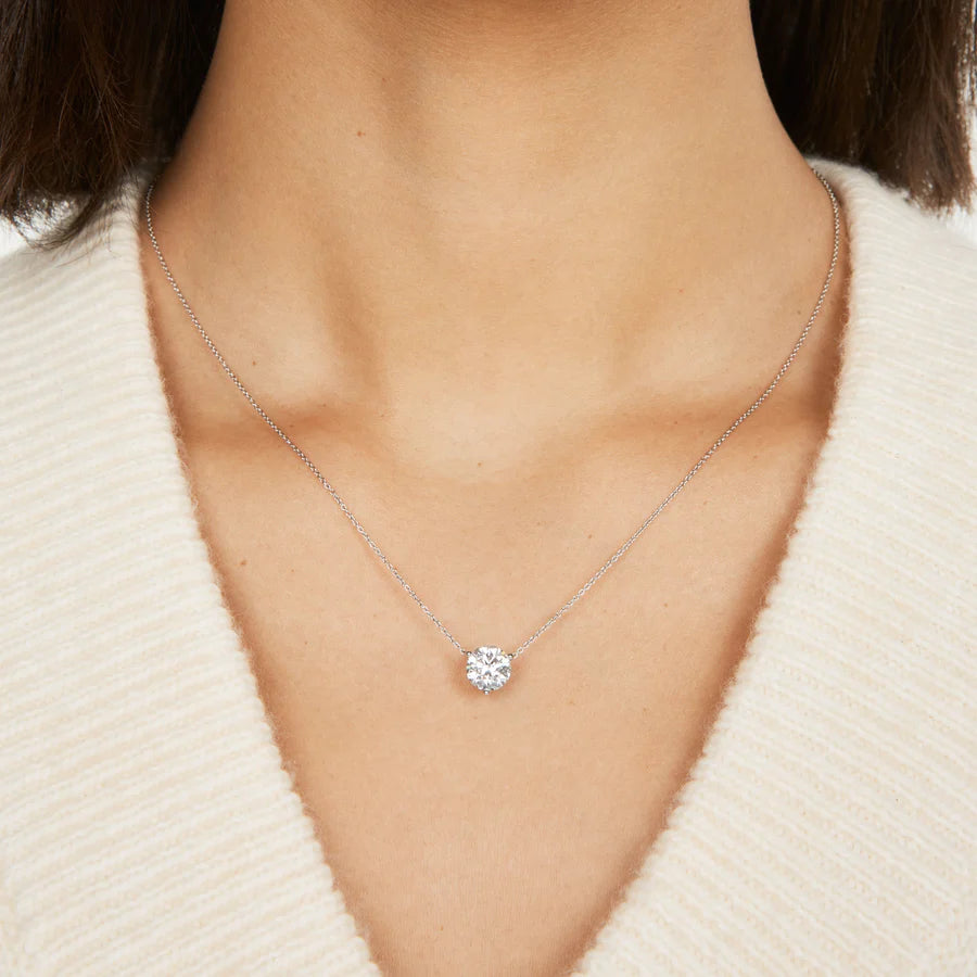 Halo Lab-grown diamond necklaces - VALQUÈRE