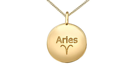 10kt Yellow Gold Aries Diamond Pendant