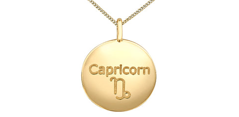 10kt Yellow Gold Capricorn Diamond Pendant