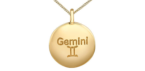 10kt Yellow Gold Gemini Diamond Pendant