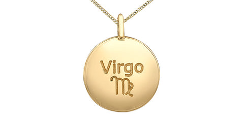 10kt Yellow Gold Virgo Diamond Pendant