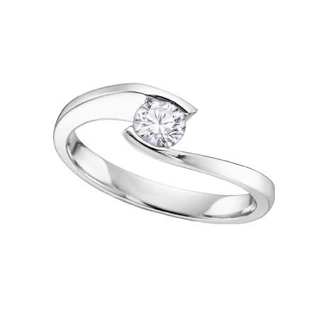 18kt White Gold Certified Canadian Diamond Solitaire Ring