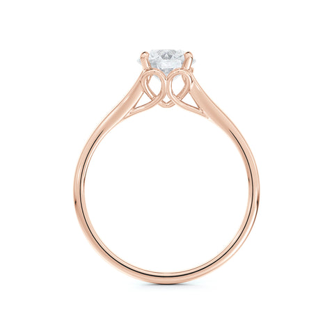 Portfolio Round Diamond Engagement Ring with Double Loop Basket