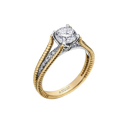 18kt Yellow and White Gold 1.15cttw Canadian Diamond Engagement Ring