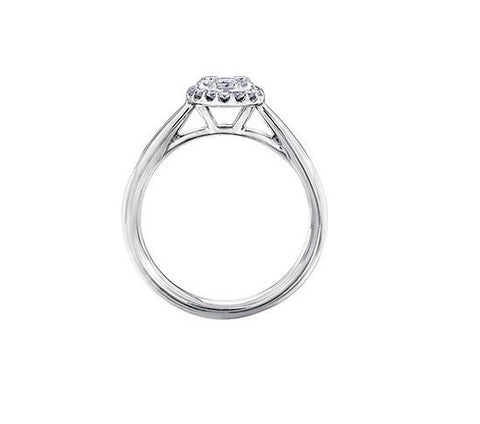 14kt White Gold 0.75cttw Halo Engagement Ring