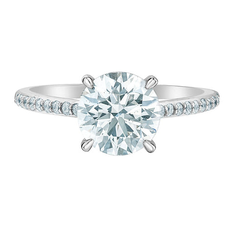 14kt White Gold 2.20cttw Lab-Grown Round Diamond Engagement Ring