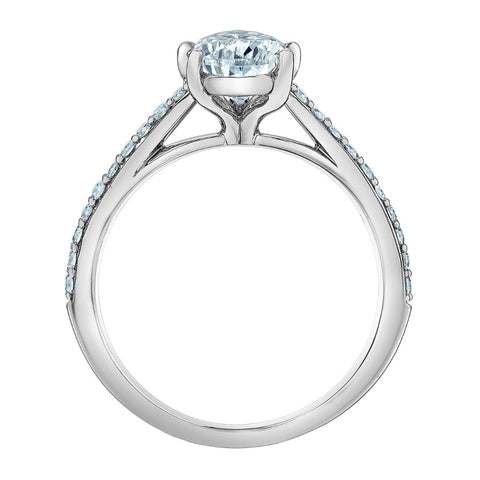 14kt White Gold 1.70cttw Pear Lab-Grown Diamond Engagement Ring