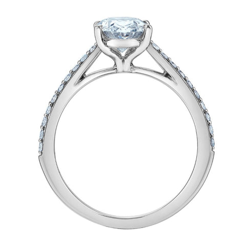14kt White Gold 1.96cttw Lab-Grown Oval Diamond Engagement Ring