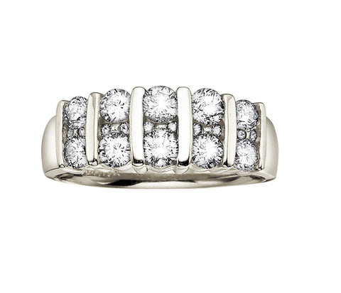 14kt White Gold 1.00cttw Diamond Channel Ring