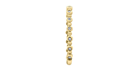 10kt Yellow Gold 15 Diamonds Stackable Band