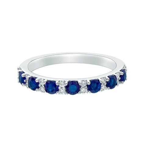 10kt White Gold Sapphire and Diamond Ring