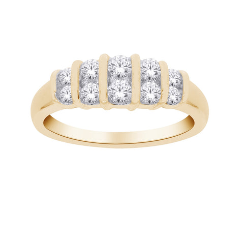 14kt Yellow Gold 1.50cttw Diamond Channel Ring