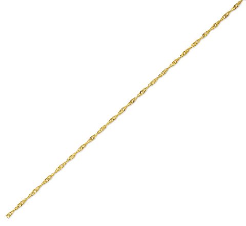 10kt Yellow Gold Singapore 7.5-inch Bracelet