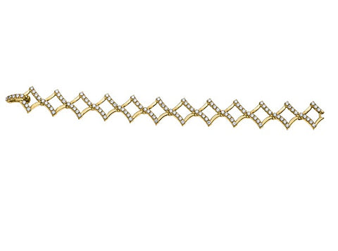 10kt Yellow Gold 5.00cttw Pave Diamond Bracelet