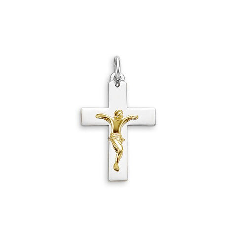 10kt White And Yellow Gold Crucifix