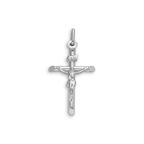 10kt White Gold Crucifix