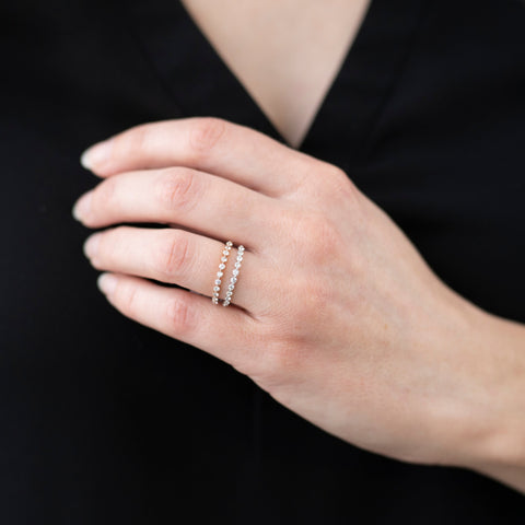 10kt Rose Gold 0.50cttw Shared Prong Diamond Band