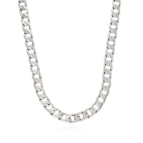 Sterling Silver 7.20mm Flat Curb Chain in 20"
