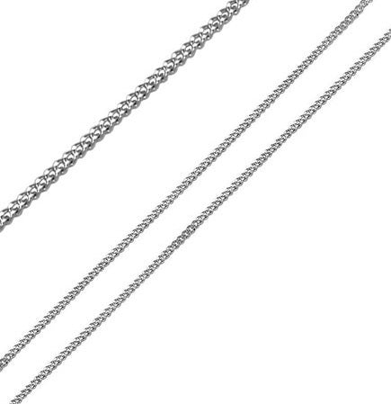 14kt White Gold Curb40 Chain in 24"