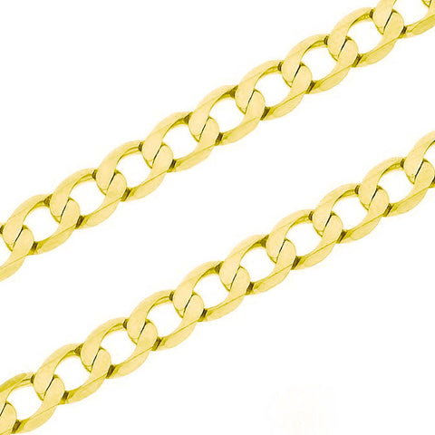 10kt Yellow Gold 3.5mm Curb Chain