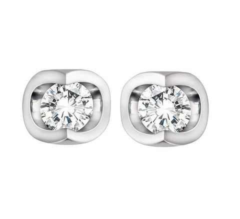 14kt White Gold 0.50cttw Canadian Diamond Stud Earrings