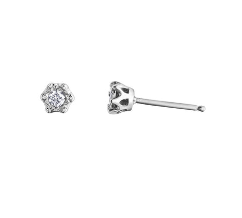 10kt White Gold Diamond Studs