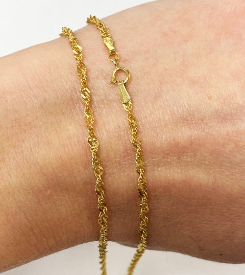 10kt Yellow Gold Singapore50 Chain in 22-inch