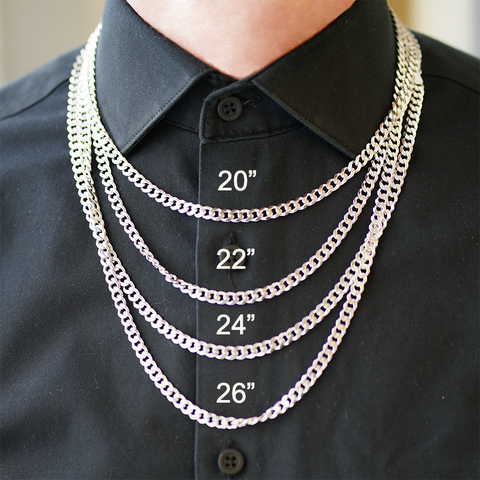 Sterling Silver Curb Chain in 24-inch
