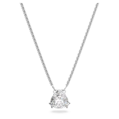 Millenia Pendant Trilliant Cut, White, Rhodium Plated