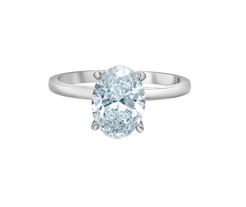 14kt White Gold 1.07cttw Oval Engagement Ring