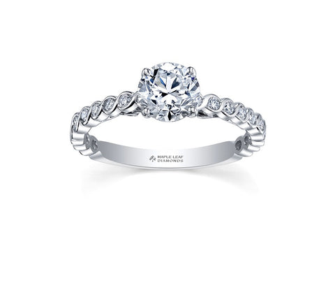 18kt White Gold 1.05cttw Tides Of Love Canadian Diamond Engagement Ring