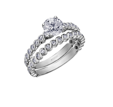 18kt White Gold 1.34cttw Tides Of Love Canadian Diamond Engagement Ring
