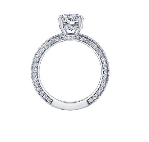 18kt White Gold 1.22cttw Round Canadian Diamond Center Engagement Ring