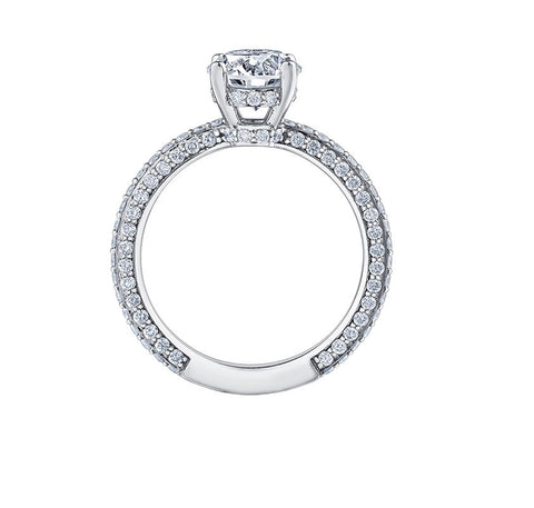18kt White Gold 1.49cttw Round Canadian Diamond Center Engagement Ring