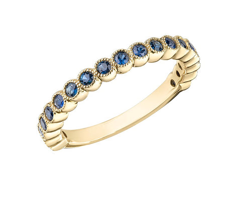10kt Yellow Gold Sapphire Stackable Ring