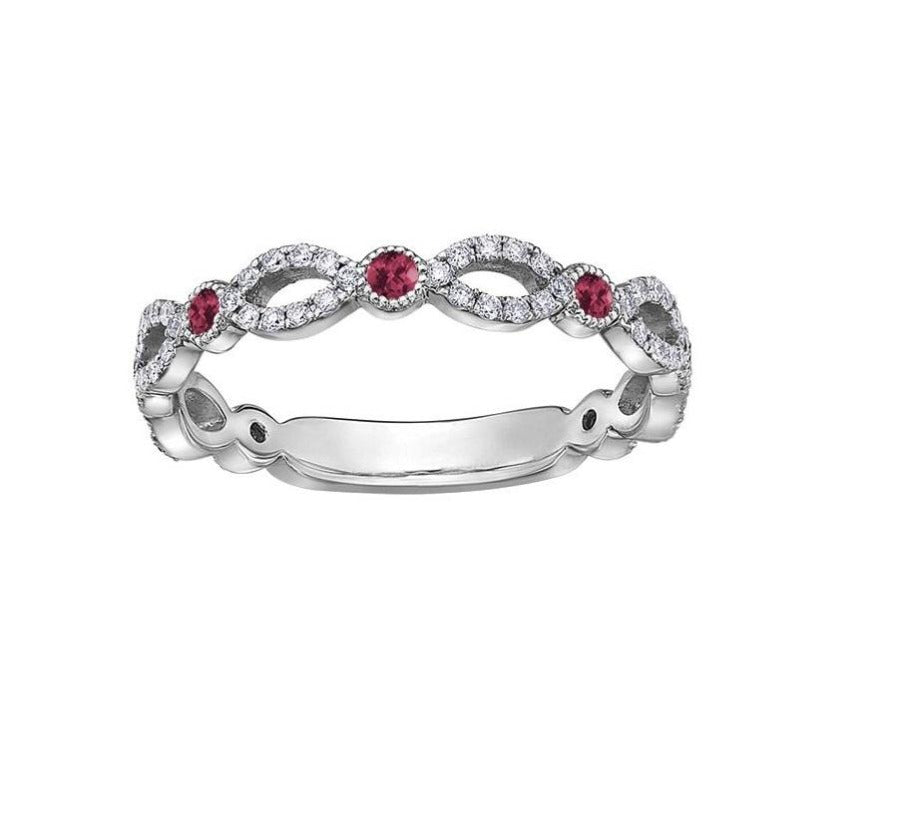 10kt ruby popular and diamond ring