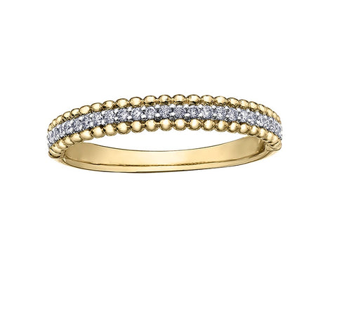10kt Yellow Gold 0.15cttw Diamond Stackable Ring