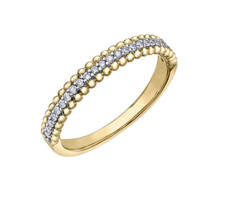 10kt Yellow Gold 0.15cttw Diamond Stackable Ring