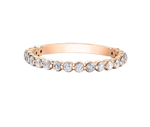 10kt Rose Gold 0.50cttw Shared Prong Diamond Band