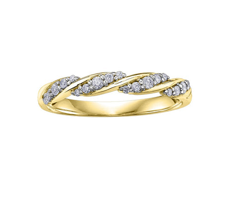 10kt Yellow Gold 0.10cttw Diamond Ring