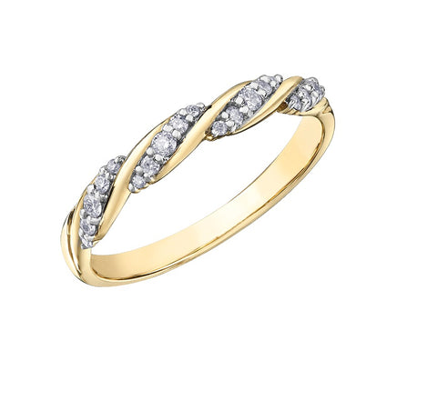 10kt Yellow Gold 0.10cttw Diamond Ring