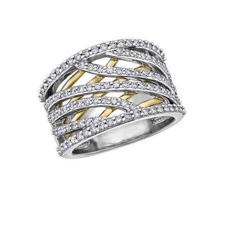 10kt Two Tone 1.00cttw Diamond Ring