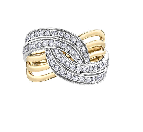10kt Two Tone 1.00cttw Diamond Ring