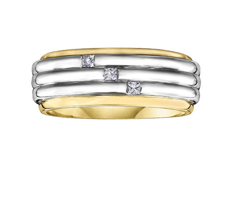 10kt White And Yellow Gold Canadian Diamond Ring
