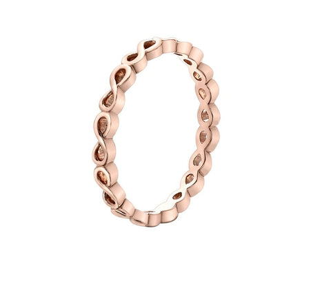 10kt Rose Gold Infinity Stackable Band