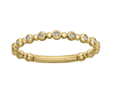 10kt Yellow Gold Diamond Stackable Ring